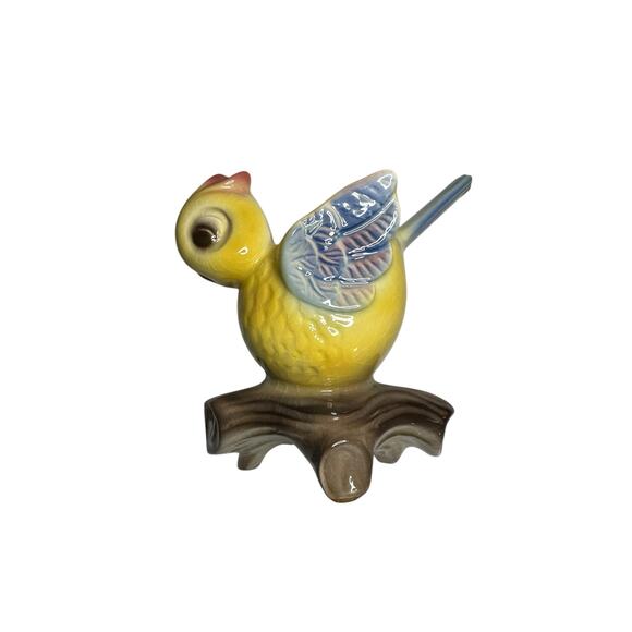 Vintage ceramic bird scissors string holder wall pocket - Picture 9 of 10